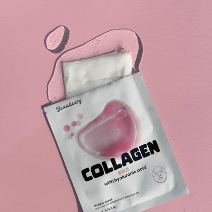 Collagen with Hyaluronic Acid Sheet Mask Pack