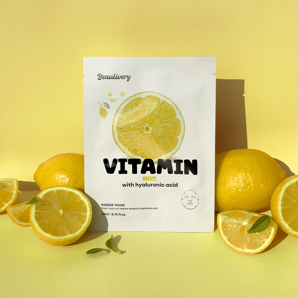 Vitamin with Hyaluronic Acid Sheet Mask Pack