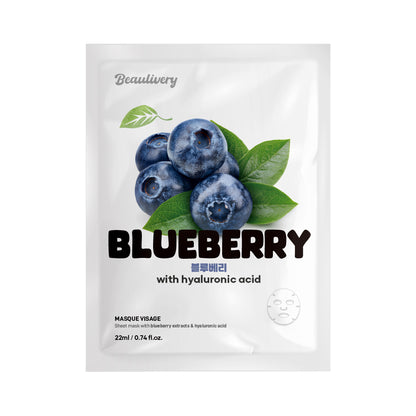 Blueberry with Hyaluronic Acid Sheet Mask Pack