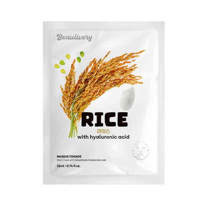 Rice with Hyaluronic Acid Sheet Mask Pack