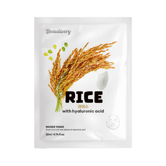 Rice with Hyaluronic Acid Sheet Mask Pack